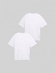 Męska Koszulka Tom Tailor Doublepack V-neck Tee White 1037738 20000. Białe t-shirty męskie Tom Tailor, l, bez wzorów, bez kołnierzyka. Za 89.99 zł.