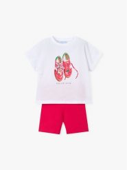 Mayoral Komplet t-shirt i legginsy 3731 Biały Regular Fit. Białe legginsy dla dziewczynek Mayoral, bez wzorów, z bawełny. Za 129.99 zł.