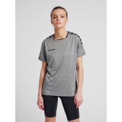 Hummel KOSZULKA DAMSKA T-shirt hmlAUTHENTIC POLY JERSEY WOMAN. Szare koszulki sportowe damskie Hummel, l, bez wzorów, z jersey, bez kołnierzyka, bez ramiączek, do biegania. Za 85.00 zł.