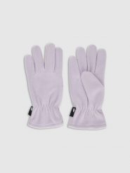 4F Rękawiczki polarowe dziecięce - fioletowe S/M. Fioletowe buty zimowe chłopięce 4f, bez wzorów, z polaru. Za 39.99 zł.