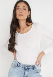 Białe Body Kasone. Białe bluzki damskie Born2be, l, bez wzorów, z bawełny, klasyczne, bez kołnierzyka, bez ramiączek. Za 29.99 zł.