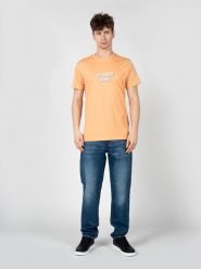 Guess T-Shirt "Embro" | M3GI30K8FQ4 | Mężczyzna | Pomarańczowy. Brązowe t-shirty męskie Guess, m, z aplikacjami, z bawełny, eleganckie, bez kołnierzyka. W wyprzedaży za 99.00 zł.