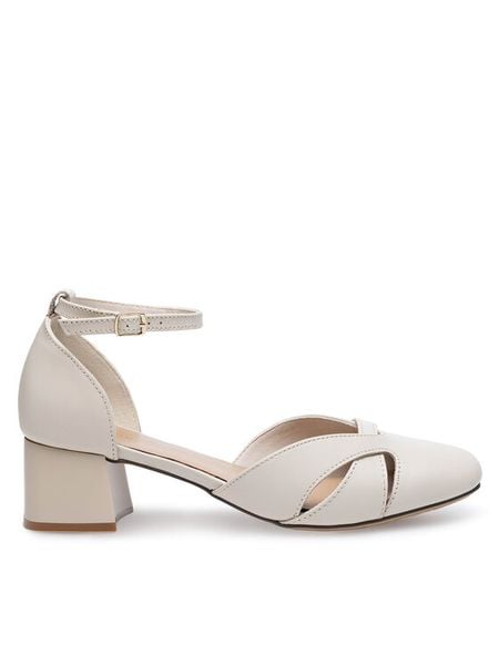 Lasocki Czółenka RST-AGNES-04 Beżowy. Brązowe czółenka damskie Lasocki, bez wzorów, ze skóry, bez obcasa, bez zapięcia. Za 199.99 zł.