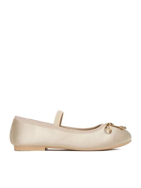 Guess Baleriny CEO-CS6666-13 Beżowy jasny. Brązowe baleriny dziewczęce Guess, z aplikacjami, z materiału, bez zapięcia. Za 149.99 zł.