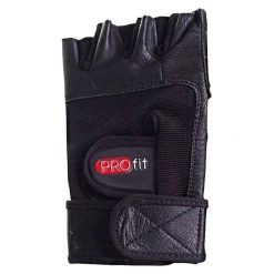 Rękawiczki Bez Palców Pro Leather Bodybuilding. Czarne rękawiczki męskie PROFIT, bez wzorów, sportowe. Za 71.99 zł.