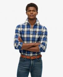 Superdry Koszula Vintage Lumberjack 100% bawełna Rodrick Check Blue. Niebieskie koszule męskie Superdry., m, bez wzorów, z bawełny, klasyczne, bez kołnierzyka, bez ramiączek. Za 301.15 zł.
