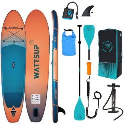 Deska SUP allround unisex WATTSUP F11 MINICOMBO z pompką elektryczną i torbą. Brązowe torby i plecaki dziecięce WATTSUP. Za 1,249.00 zł.