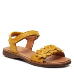 Sandały Froddo. Żółte sandały dziewczęce Froddo, bez zapięcia. Za 239.99 zł.
