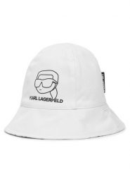 Karl Lagerfeld Kids Kapelusz Z31188 Biały. Białe czapki dla dzieci Karl Lagerfeld Kids, bez wzorów, z bawełny. Za 88.99 zł.