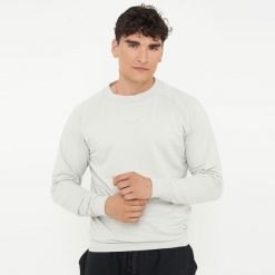 Bluza F GORN jasnoszara. Szare bluzy męskie Legea, bez wzorów, bez kaptura. W wyprzedaży za 84.00 zł.