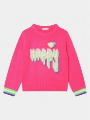 Billieblush Sweter U15C22 Różowy Regular Fit. Czerwone swetry dla dziewczynek Billieblush, bez wzorów, z syntetyku, bez kołnierzyka, bez ramiączek, bez kaptura. Za 319.99 zł.