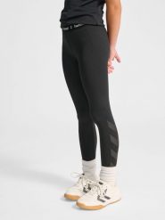 Legginsy dziewczęce Hummel Pulse. Czarne legginsy dla dziewczynek Hummel, bez wzorów, z dresówki. Za 191.00 zł.