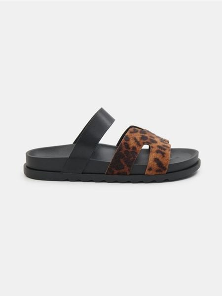 Klapki z panterką - wielobarwny. Klapki damskie Sinsay, bez wzorów, bez obcasa. Za 49.99 zł.