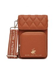 Beverly Hills Polo Club Torebka BHPC-L-007-07 Brązowy. Brązowe listonoszki damskie Beverly Hills Polo Club, bez wzorów, ze skóry, bez dodatków. Za 79.99 zł.