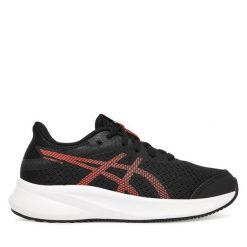 Buty do biegania Asics. Czarne buty sportowe dziewczęce Asics, bez wzorów, bez zapięcia, do biegania. Za 223.99 zł.