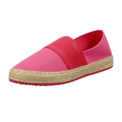 Buty damskie GANT Raffiaville. Czerwone obuwie sportowe damskie GANT, bez wzorów, ze lnu. Za 199.99 zł.