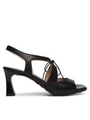 Hispanitas Sandały HV264650 C003 Czarny. Czarne sandały damskie Hispanitas, bez wzorów, ze skóry, bez obcasa, na słupku, bez zapięcia. Za 609.99 zł.