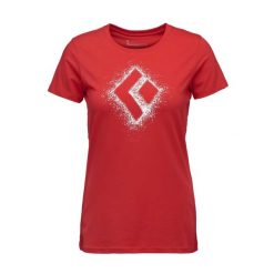 Koszulka damska bawełniana Black Diamond Chalked Up 2.0 Tee z krótkim rękawem. Czerwone t-shirty damskie Black Diamond, l, bez wzorów, z bawełny, bez kołnierzyka. Za 124.99 zł.