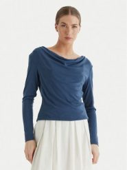 Vero Moda Bluzka Ice 10340793 Granatowy Regular Fit. Niebieskie bluzki damskie Vero Moda, m, bez wzorów, z syntetyku, bez kołnierzyka, bez ramiączek. Za 119.99 zł.