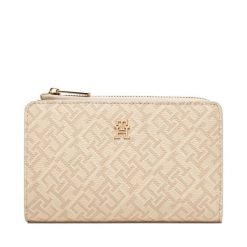 Portfel Tommy Hilfiger. Brązowe portfele damskie Tommy Hilfiger, bez wzorów. Za 294.99 zł.