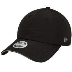 Czapka z daszkiem damska New Era 9FORTY Ponytail Open Back Cap. Czarne czapki i kapelusze damskie New Era, bez wzorów, z materiału, sportowe. Za 139.99 zł.
