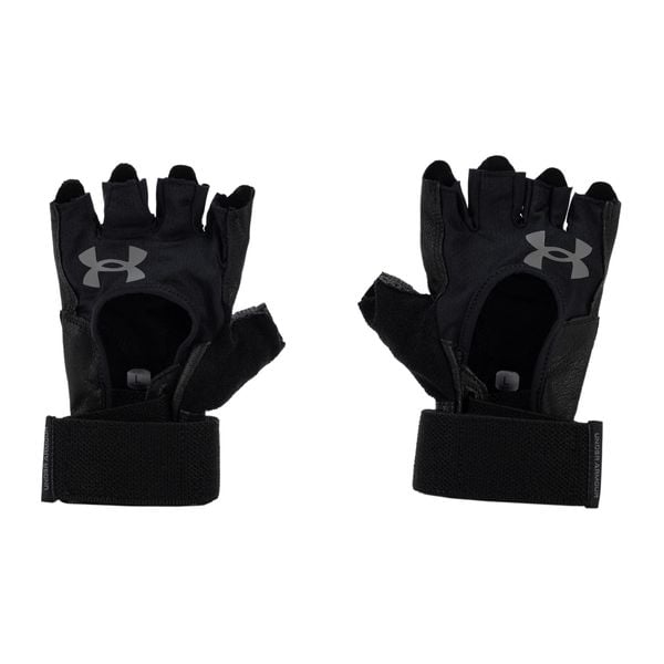 Rękawiczki treningowe męskie Under Armour Weightlifting. Czarne rękawiczki męskie Under Armour, bez wzorów, sportowe. Za 109.99 zł.