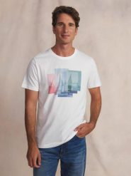 Koszulka z siateczki TBS Greig. Białe t-shirty damskie TBS, s, bez wzorów, z bawełny, klasyczne, bez kołnierzyka. Za 149.00 zł.