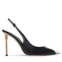 Szpilki Elisabetta Franchi. Czarne szpilki damskie Elisabetta Franchi, bez wzorów, bez obcasa, bez zapięcia. Za 2,569.00 zł.