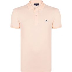 Koszulka w kolorze brzoskwiniowym. Czerwone koszulki polo męskie marki Giorgio di Mare, bez wzorów, z bawełny, bez ramiączek. W wyprzedaży za 77.95 zł.