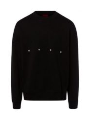 HUGO Bluza Mężczyźni Bawełna (100%) czarny, S. Czarne bluzy męskie Hugo, m, bez wzorów, z bawełny, bez kaptura. Za 629.95 zł.