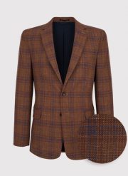 PAKO LORENTE – Marynarka męska P22WP-3X-026-A-S. Brązowe marynarki męskie Pako Lorente, bez wzorów, ze lnu, casualowe. Za 499.99 zł.