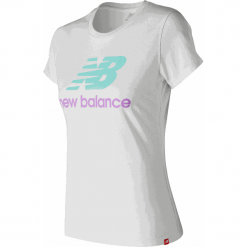 New Balance WT91546WT. Szare t-shirty damskie New Balance, s, bez wzorów, z bawełny, klasyczne, bez kołnierzyka. W wyprzedaży za 69.99 zł.