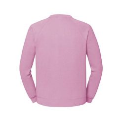 Bluza Fruit Of The Loom Classic Raglan Adult Pink Claro. Białe bluzy damskie Fruit of the Loom, na zimę, bez wzorów, z bawełny, bez kaptura. Za 171.99 zł.