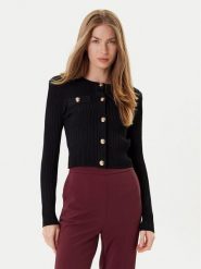 Marciano Guess Kardigan 5YGR32 5881Z Czarny Regular Fit. Czarne swetry damskie Marciano Guess, s, z aplikacjami, z wiskozy, bez kołnierzyka, bez ramiączek, bez kaptura. Za 339.99 zł.