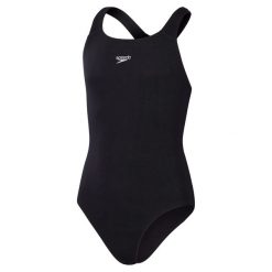 Damski Jednoczęściowy Strój Kąpielowy Medalist Eco Endurance+. Czarne kostiumy jednoczęściowe damskie Speedo, bez wzorów, sportowe, do pływania. Za 174.99 zł.