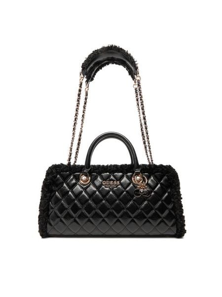 Guess Torebka Cristi HWTG81 39090 Czarny. Czarne torebki do ręki damskie Guess, z aplikacjami, ze skóry, bez dodatków. Za 489.99 zł.
