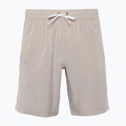 Spodenki Reebok Wor Woven. Szare krótkie spodenki sportowe męskie REEBOK FITNESS, bez wzorów, na fitness i siłownię. Za 119.99 zł.
