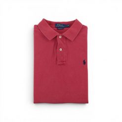 Second life - Polo Ralph Lauren Koszulka Męska Classic Fit - Jak nowy. Czerwone koszulki polo męskie Ralph Lauren, l, bez wzorów, eleganckie, bez ramiączek. Za 127.76 zł.