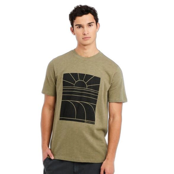 Koszulka męska Protest PRTARUGAM t-shirt. Zielone koszulki sportowe męskie Protest, na lato, m, bez wzorów, z dresówki, bez kołnierzyka, bez ramiączek, trekkingowe. Za 239.99 zł.