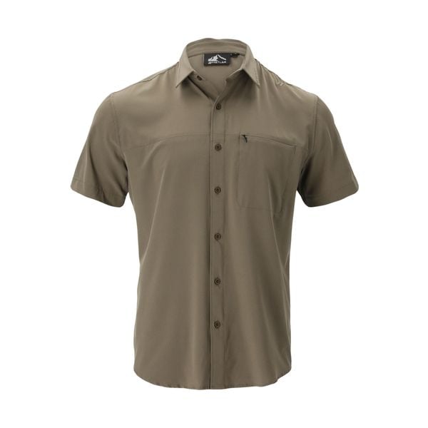 Koszula trekkingowa męska Whistler Jeromy. Brązowe koszule męskie Whistler, m, bez wzorów, z elastanu, eleganckie, bez kołnierzyka, bez ramiączek. Za 134.99 zł.