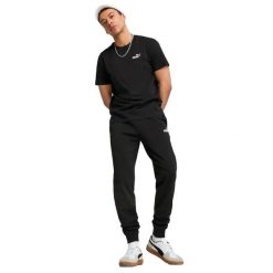 Męska Koszulka Essentials No 1 Small Logo T-shirt. Czarne koszulki sportowe męskie Puma, m, bez wzorów, z bawełny, bez kołnierzyka, bez ramiączek, na fitness i siłownię. Za 114.99 zł.