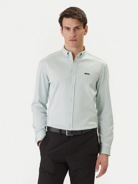 BOSS Koszula ST Motion 50555946 Turkusowy Regular Fit. Niebieskie koszule męskie Boss, l, bez wzorów, bez kołnierzyka, bez ramiączek. Za 599.99 zł.