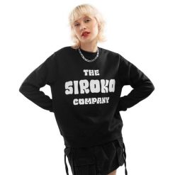 Damska bluza dresowa Lifestyle Siroko Bond-W. Czarne bluzy damskie SIROKO, bez wzorów, z dresówki, bez kaptura. W wyprzedaży za 63.00 zł.