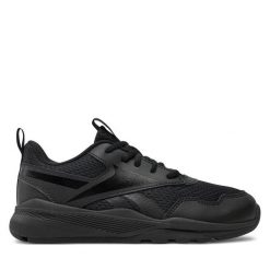 Buty do biegania Reebok. Czarne buty sportowe dziewczęce Reebok, bez wzorów, bez zapięcia, do biegania. Za 139.99 zł.