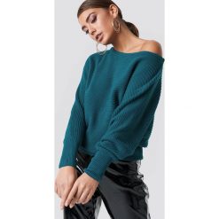 NA-KD Dzianinowy sweter z odkrytymi ramionami - Green. Swetry damskie marki NA-KD. Za 121.95 zł.