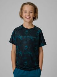 4F Koszulka sportowa szybkoschnąca chłopięca - multikolor 146/152 (10-12 lat). T-shirty dla chłopców 4f, bez wzorów, z materiału, bez ramiączek. Za 69.99 zł.