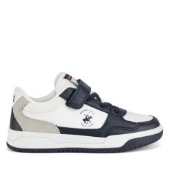 Sneakersy Beverly Hills Polo Club. Białe trampki i tenisówki chłopięce Beverly Hills Polo Club, bez wzorów, bez zapięcia. Za 129.99 zł.