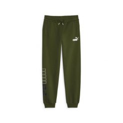 Spodnie Puma Power Colorblock. Zielone spodnie sportowe męskie Puma, s, bez wzorów, z dresówki, na fitness i siłownię. Za 134.99 zł.