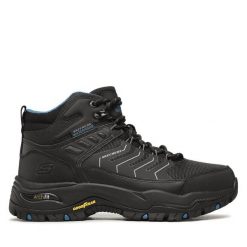 Trapery Skechers. Czarne śniegowce i trapery męskie Skechers, bez zapięcia. Za 439.99 zł.