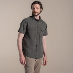 Koszula Craghoppers Kiwi II. Brązowe koszule męskie Craghoppers, m, bez wzorów, casualowe, bez kołnierzyka, bez ramiączek. Za 239.90 zł.